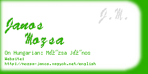 janos mozsa business card